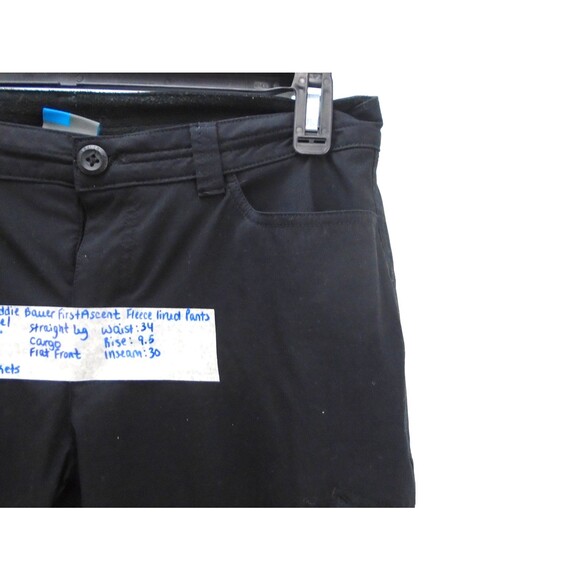 Eddie Bauer First Ascent Rainier Women Size 12 (34x30) Black Pants Fleece Lined - Picture 7 of 12